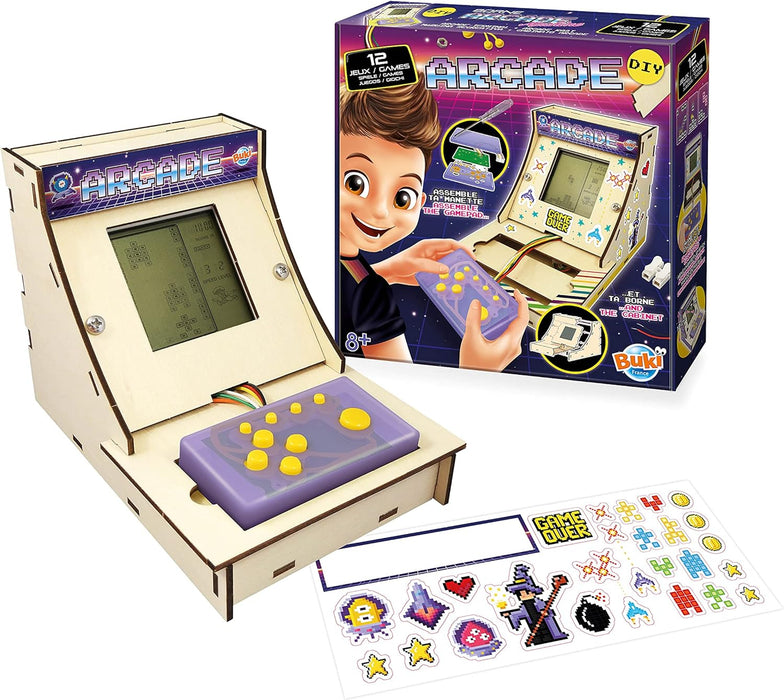 Buki France 2167 Build your own Arcade Game. 12 Games Inspired by Classics. Electronics Buliding Toy. STEM Toy. Science & Engineering Gift Set. Construction Toy Suitable for Boys & Girls 8+