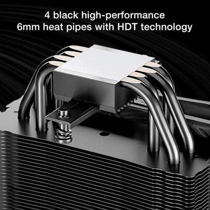 be quiet! Pure Rock 3 Black air cooler, very high cooling capacity, 4 high-performance 6mm heat pipes with HDT technology, Pure Wings 3 120mm PWM fan, elegant looks in an all-black design