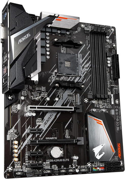 GIGABYTE A520 AORUS ELITE Motherboard - Unterstützt AMD Ryzen 5000 Serie AM4 CPUs, 5+3 Phasen Pure Digital VRM, bis zu 4733MHz DDR4 (OC), PCIe 3.0 x4 M.2, GbE LAN, USB 3.2 Gen2