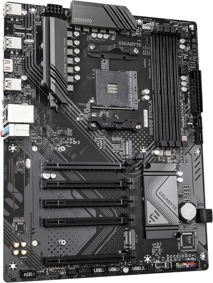 GIGABYTE B550 EAGLE Motherboard - AMD Ryzen 5000 G-Series CPUs, 10+3+1 Phases VRM, up to 3200MHz DDR4, 1xPCIe 4.0 + 1xPCIe 3.0 M.2, 1GbE LAN, USB 3.2 Gen 2