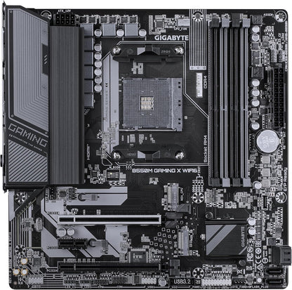 GIGABYTE B550M GAMING X WIFI6 Motherboard - AMD Ryzen 5000 CPUs, 5+3 Phases VRM, up to 3200MHz DDR4, 1xPCIe 4.0 + 1xPCIe 3.0 M.2, Wi-Fi 6, 1GbE LAN, USB 3.2 Gen 1