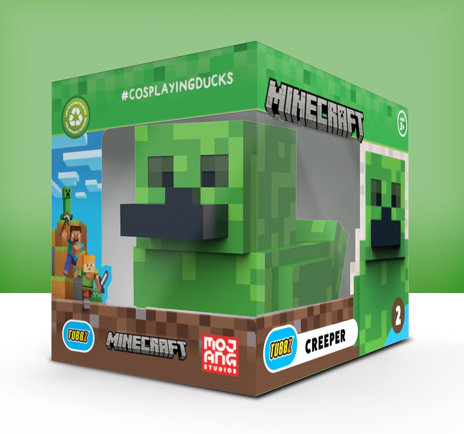 TUBBZ Boxed Edition: Minecraft - Creeper Cosplaying Rubber Duck Vinyl Figure