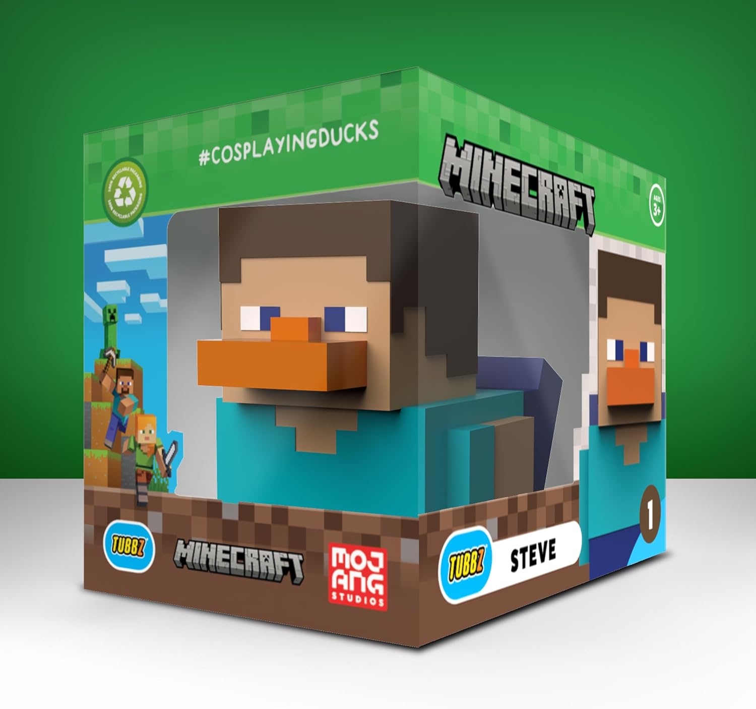 TUBBZ Boxed Edition: Minecraft - Steve Cosplaying Rubber Duck Vinyl Figure