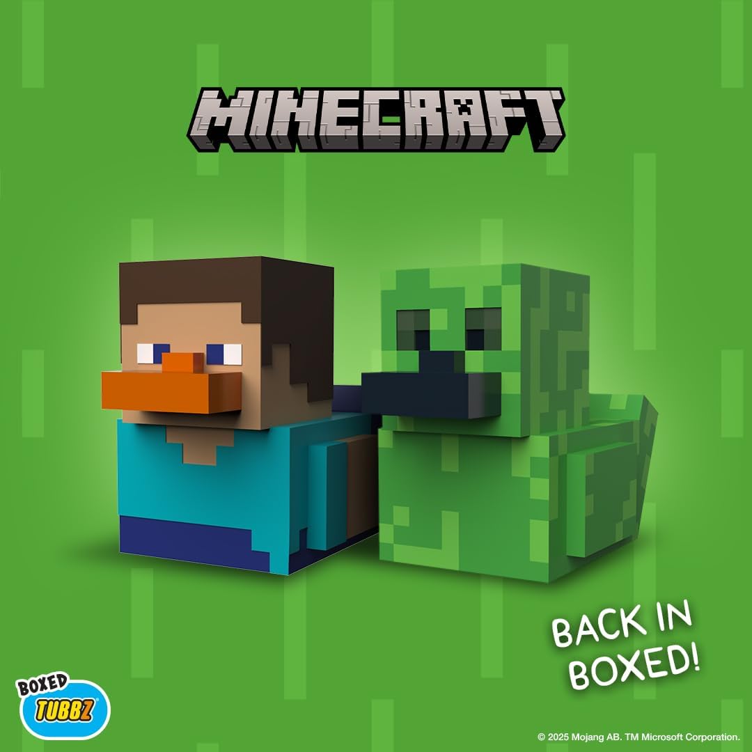 TUBBZ Boxed Edition: Minecraft - Steve Cosplaying Rubber Duck Vinyl Figure
