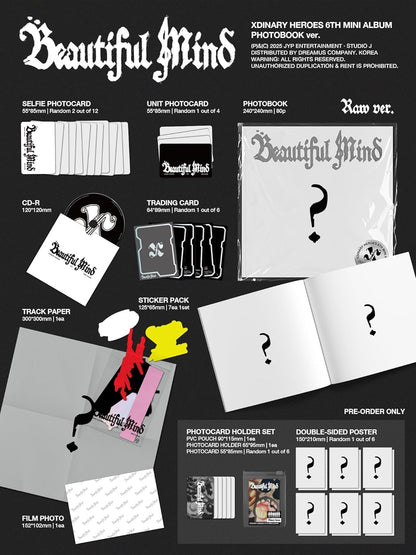 Beautiful Mind - Random Cover - incl. 80pg Photobook, Selfie Photocard, Unit Photocard, Trading Card, Track Paper, Film Photo + Sticker Pack