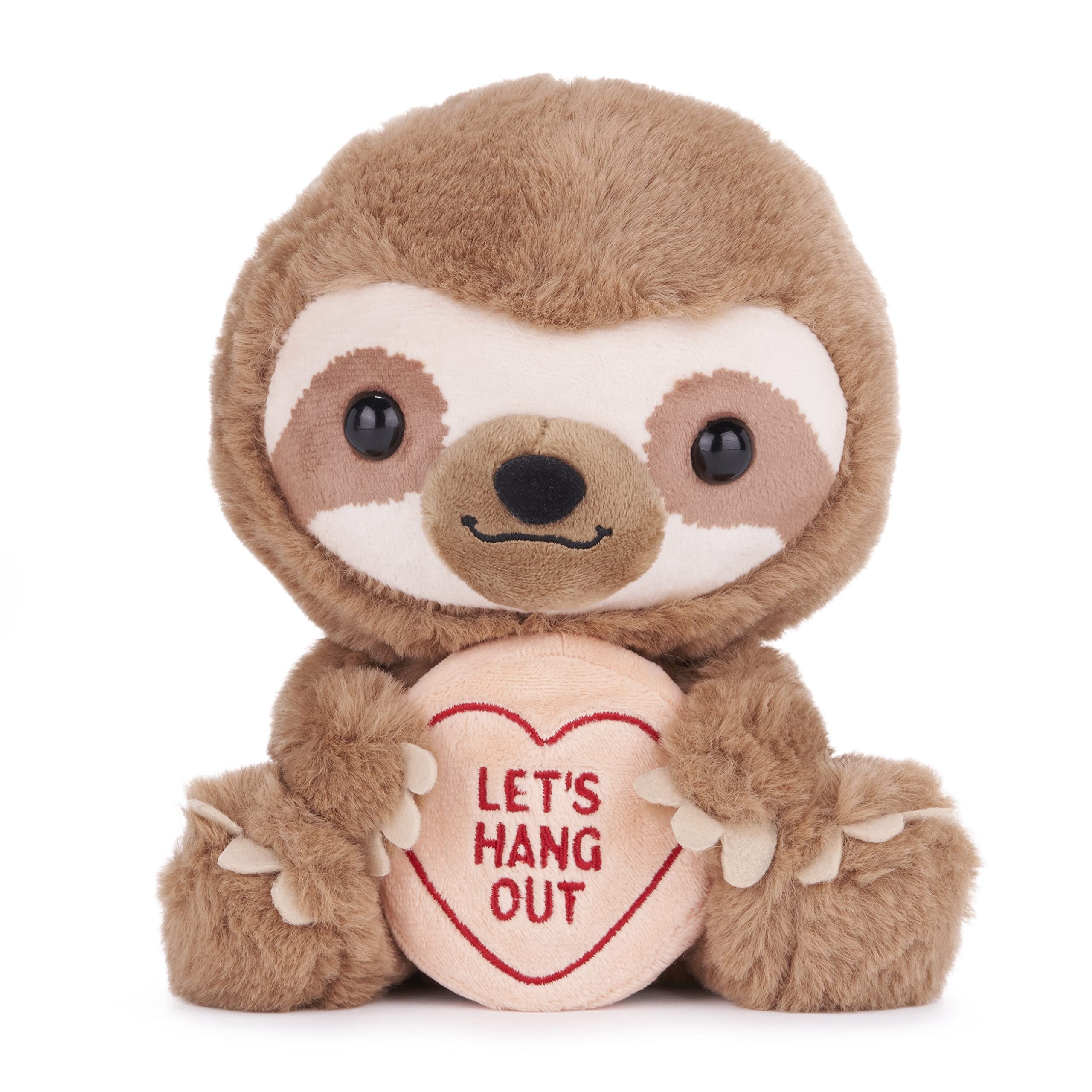 Posh Paws Swizzels Love Hearts Steve the Sloth, ‘Let’s Hang Out’ 7” Soft Toy