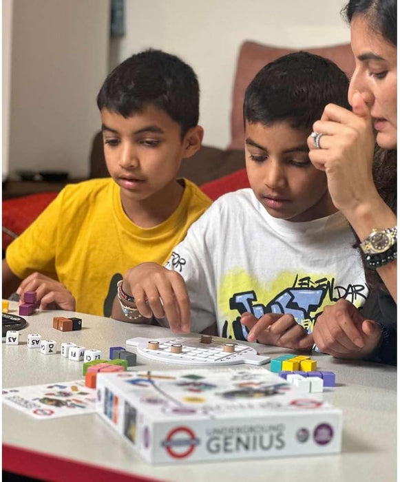 The Happy Puzzle Company Underground Genius Game. With the Transport for London logo. 62,208 Puzzle Challenges for Friends and Family Board Game Night - Adults & Kids Smart Games Ages 6+