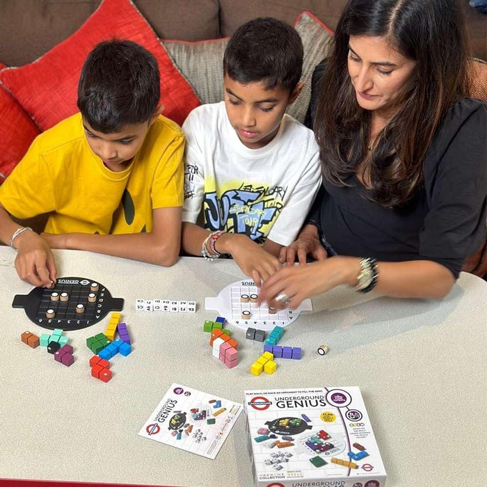The Happy Puzzle Company Underground Genius Game. With the Transport for London logo. 62,208 Puzzle Challenges for Friends and Family Board Game Night - Adults & Kids Smart Games Ages 6+