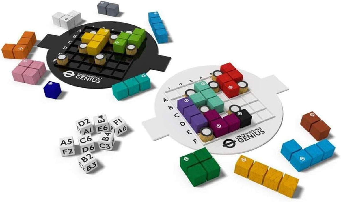 The Happy Puzzle Company Underground Genius Game. With the Transport for London logo. 62,208 Puzzle Challenges for Friends and Family Board Game Night - Adults & Kids Smart Games Ages 6+