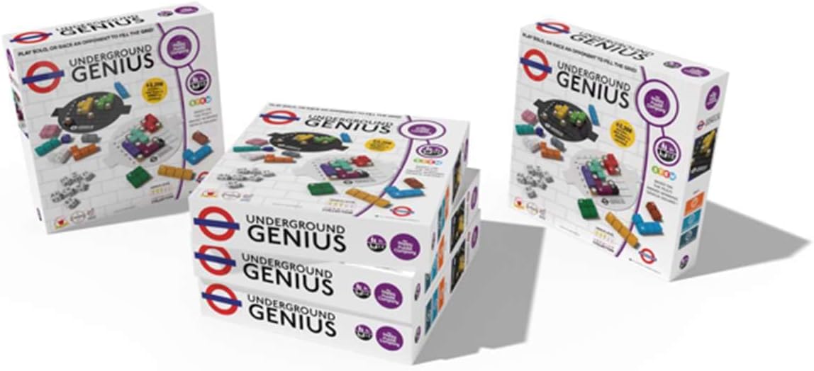 The Happy Puzzle Company Underground Genius Game. With the Transport for London logo. 62,208 Puzzle Challenges for Friends and Family Board Game Night - Adults & Kids Smart Games Ages 6+
