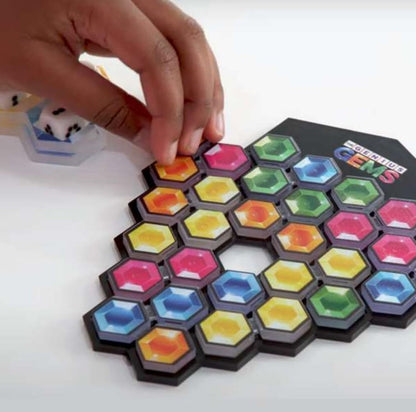The Happy Puzzle Company – The Genius Gems – ideeënregen, strategiespel en behendigheidsopbouw – 8 jaar + – 1 of 2 spelers – meertalig – SGHP 003
