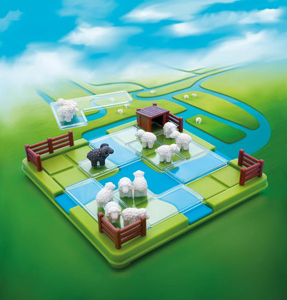 Smart Games - Counting Sheep - Educational Brain Teaser Game - Multi-Level Logic and Thinking Challenge Game - 1 Player – Travel Size - Multilingual - 1 Player - SG 452