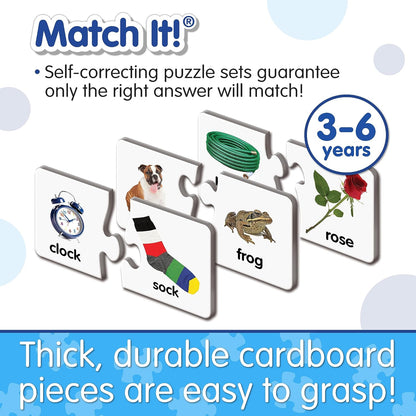 The Learning Journey: Match It! - Rhyme - 30 Self-Correcting Rhyming Words with Matching Images for Emerging Readers
