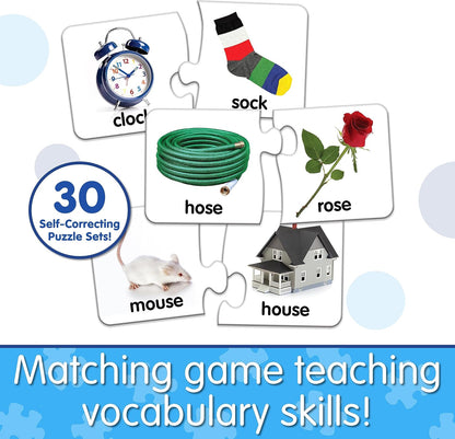 The Learning Journey: Match It! - Rhyme - 30 Self-Correcting Rhyming Words with Matching Images for Emerging Readers