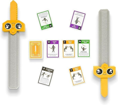 Exploding Kittens Let’s Hit Each Other with Fake Swords 3-6 Players - Ages 7+ - 15 Minutes to Play - A Sword Fighting Card Game - Easter Basket Stuffer - Party Game for Kids & Family Night