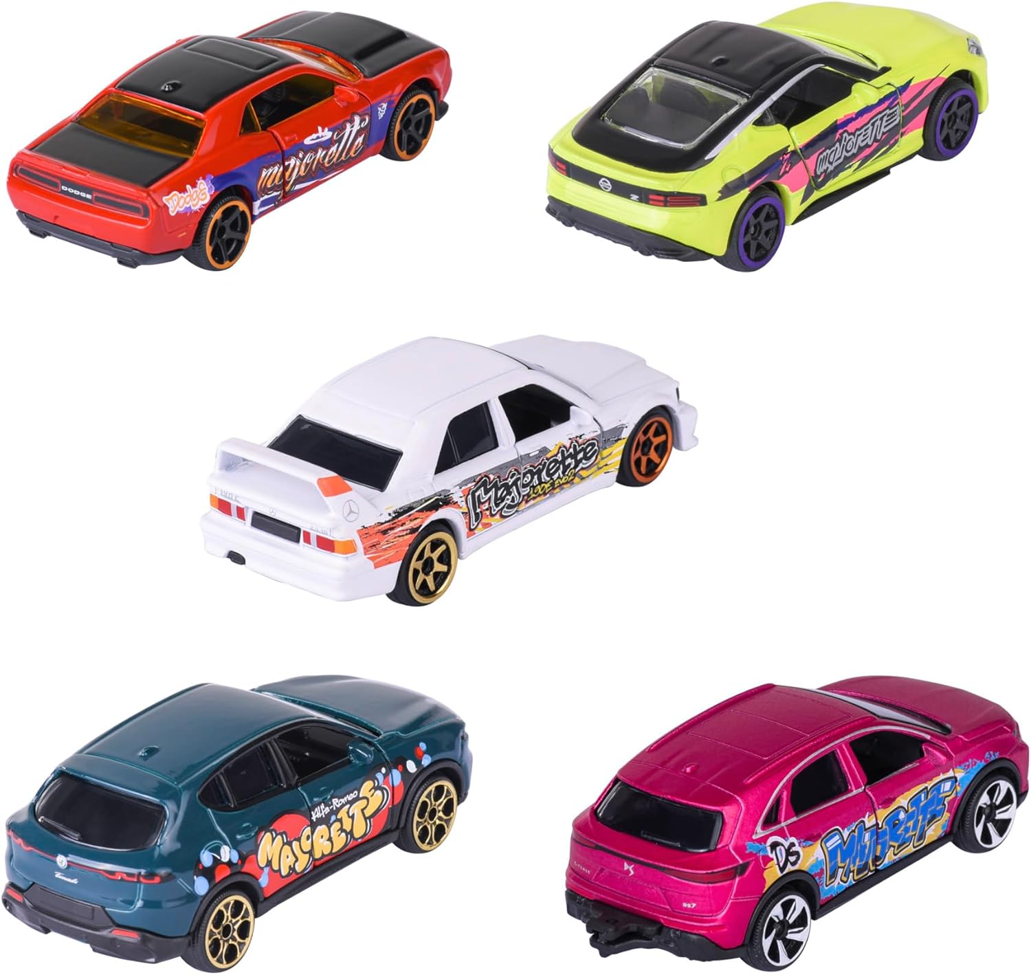 Majorette - Giftpack SL 11 5 stuks – set met 5 voertuigen, waarvan 2 exclusief – gelimiteerde editie Graffiti – 212054039