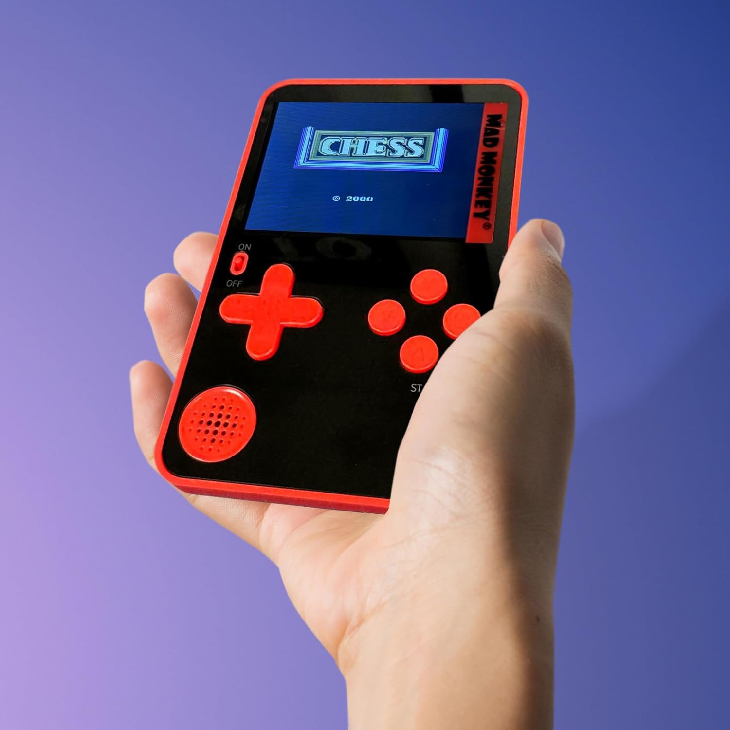 Retro Slim console, handheld gameconsole met 300 retro games, mini-console met 2,5 inch, werkt op batterijen, USB C-lading, gameconsole voor onderweg