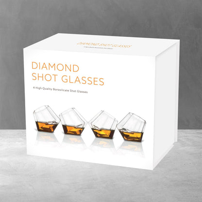 Mad Monkey - Diamond Shot Glasses - Set Of 4
