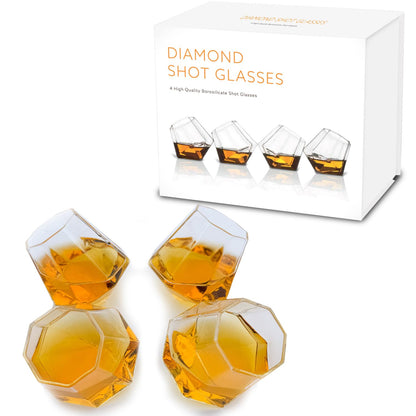 Mad Monkey - Diamond Shot Glasses - Set Of 4