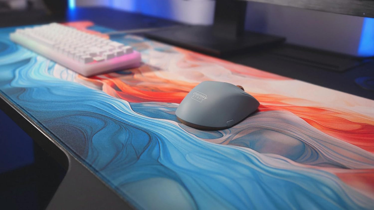 CHERRY XTRFY M64 Wireless, Ultralight Cordless Gaming Mouse, 2.4 GHz RF, Optimised for esports, Ergonomic Shape with Extra Low Front, Blue