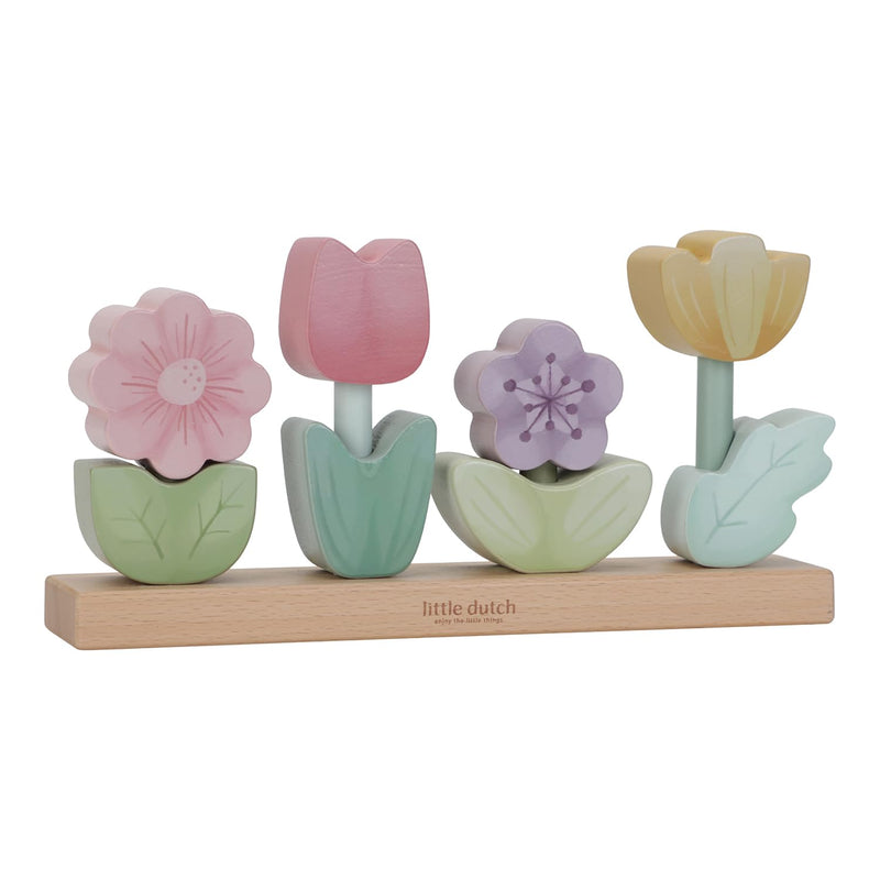 Little Dutch 7330 FSC Houten stapelspel, steekspel, bloemen, Fairy Garden