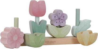 Little Dutch 7330 FSC Houten stapelspel, steekspel, bloemen, Fairy Garden
