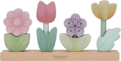 Little Dutch 7330 FSC Houten stapelspel, steekspel, bloemen, Fairy Garden