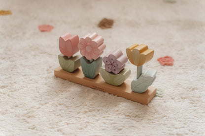 Little Dutch 7330 FSC Houten stapelspel, steekspel, bloemen, Fairy Garden