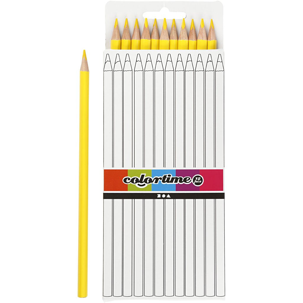 Colortime Buntstifte L 17 Cm Mine: 3 Mm 12 Stck. Gelb