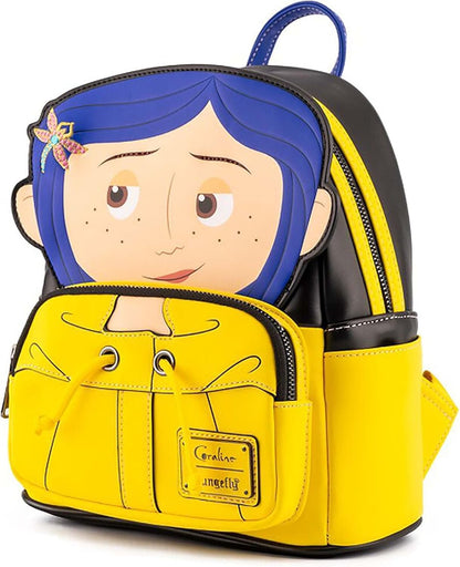 Loungefly Laika Coraline Raincoat Cosplay Women's Double Strap Shoulder Bag Purse, COBK0012, One Size, Multi