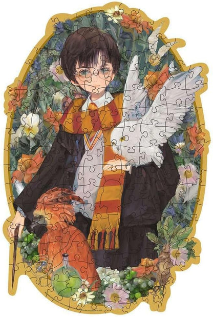Ravensburger Wooden Puzzle 12001458 - Harry Potter - 150 Teile Kontur-Holzpuzzle mit stabilen, individuellen Puzzleteilen und 15 kleinen Holzfiguren = Whimsies, für Harry Potter Fans ab 10 Jahren