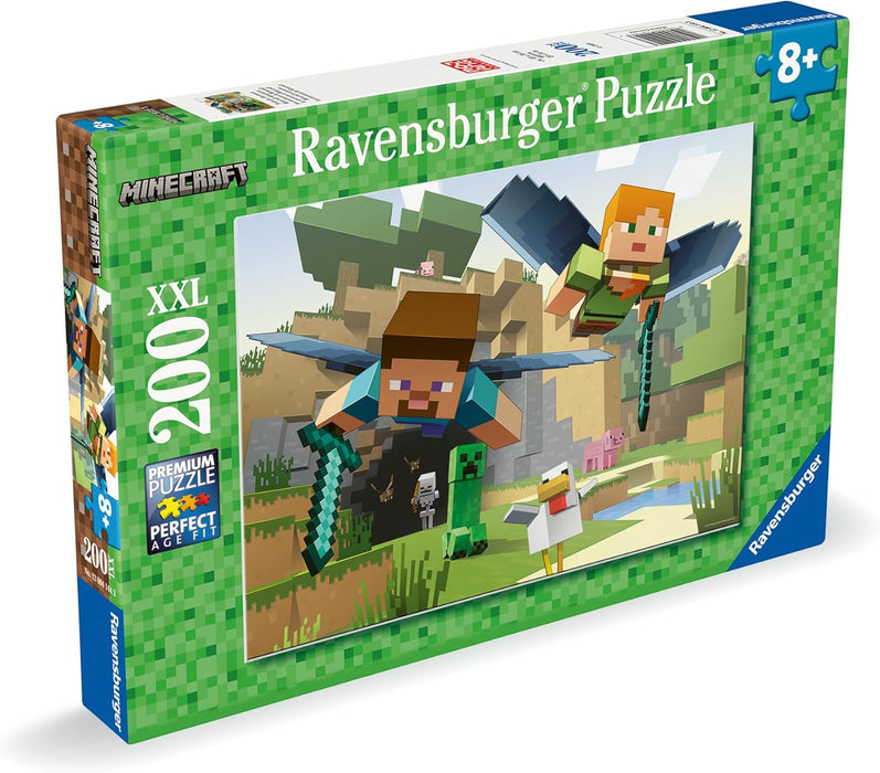 Ravensburger Kinderpuzzle - 12004144 - Minecraft - Minecraft Puzzle für Kinder ab 8 Jahren, mit 200 Teilen im XXL-Format, Minecraft Geschenke