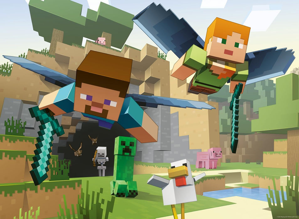 Ravensburger Kinderpuzzle - 12004144 - Minecraft - Minecraft Puzzle für Kinder ab 8 Jahren, mit 200 Teilen im XXL-Format, Minecraft Geschenke