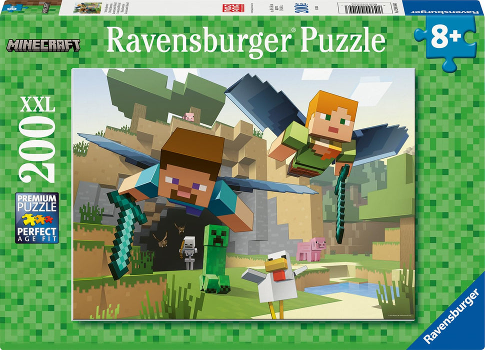Ravensburger Kinderpuzzle - 12004144 - Minecraft - Minecraft Puzzle für Kinder ab 8 Jahren, mit 200 Teilen im XXL-Format, Minecraft Geschenke