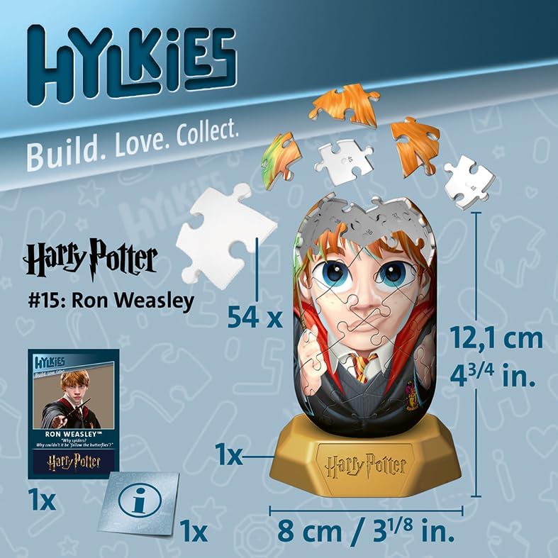 Ravensburger Hylkies: Harry Potter Sammelfiguren zum selbst zusammenbauen - Figur #15 - Ron Weasly - Aufbauen, Verlieben, Sammeln - Mini-Figuren für Fans von Hogwarts