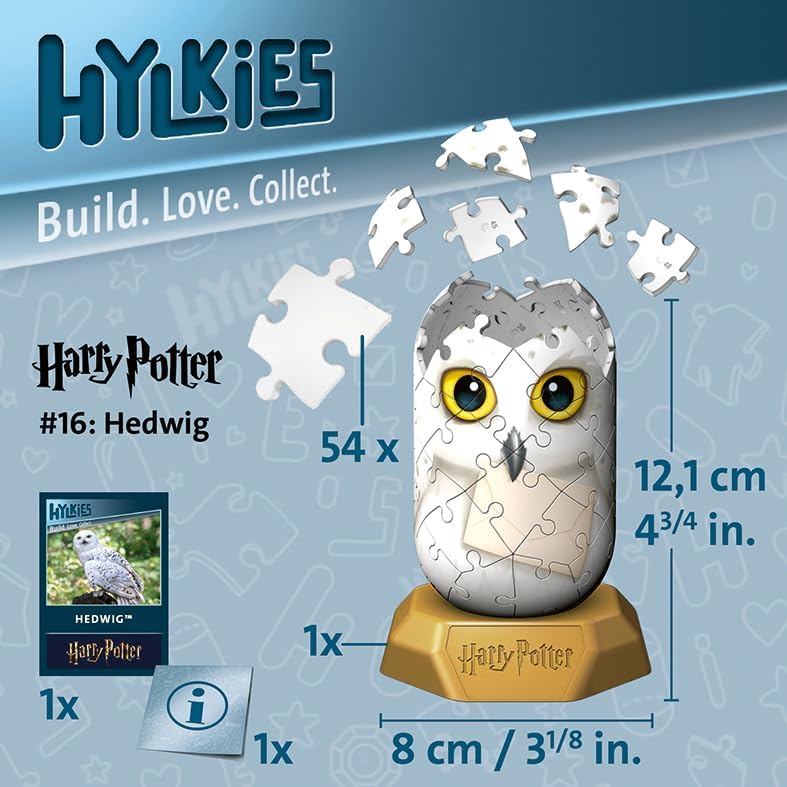 Ravensburger Hylkies: Harry Potter Sammelfiguren zum selbst zusammenbauen - Figur #16 - Hedwig - Aufbauen, Verlieben, Sammeln - Mini-Figuren für Fans von Hogwarts
