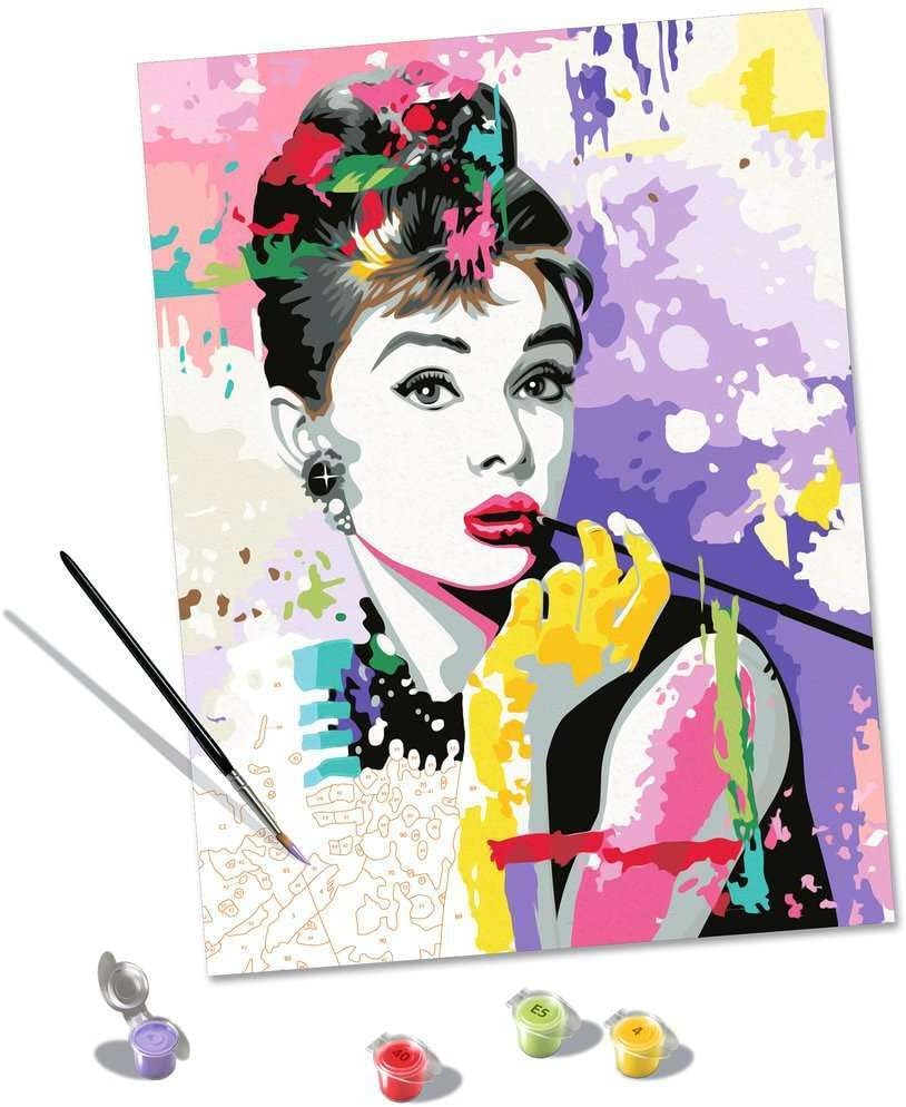 CreArt, Malen nach Zahlen Adults Premium - Audrey Hepburn