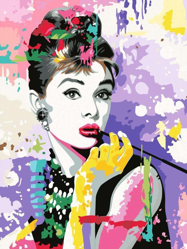 CreArt, Malen nach Zahlen Adults Premium - Audrey Hepburn