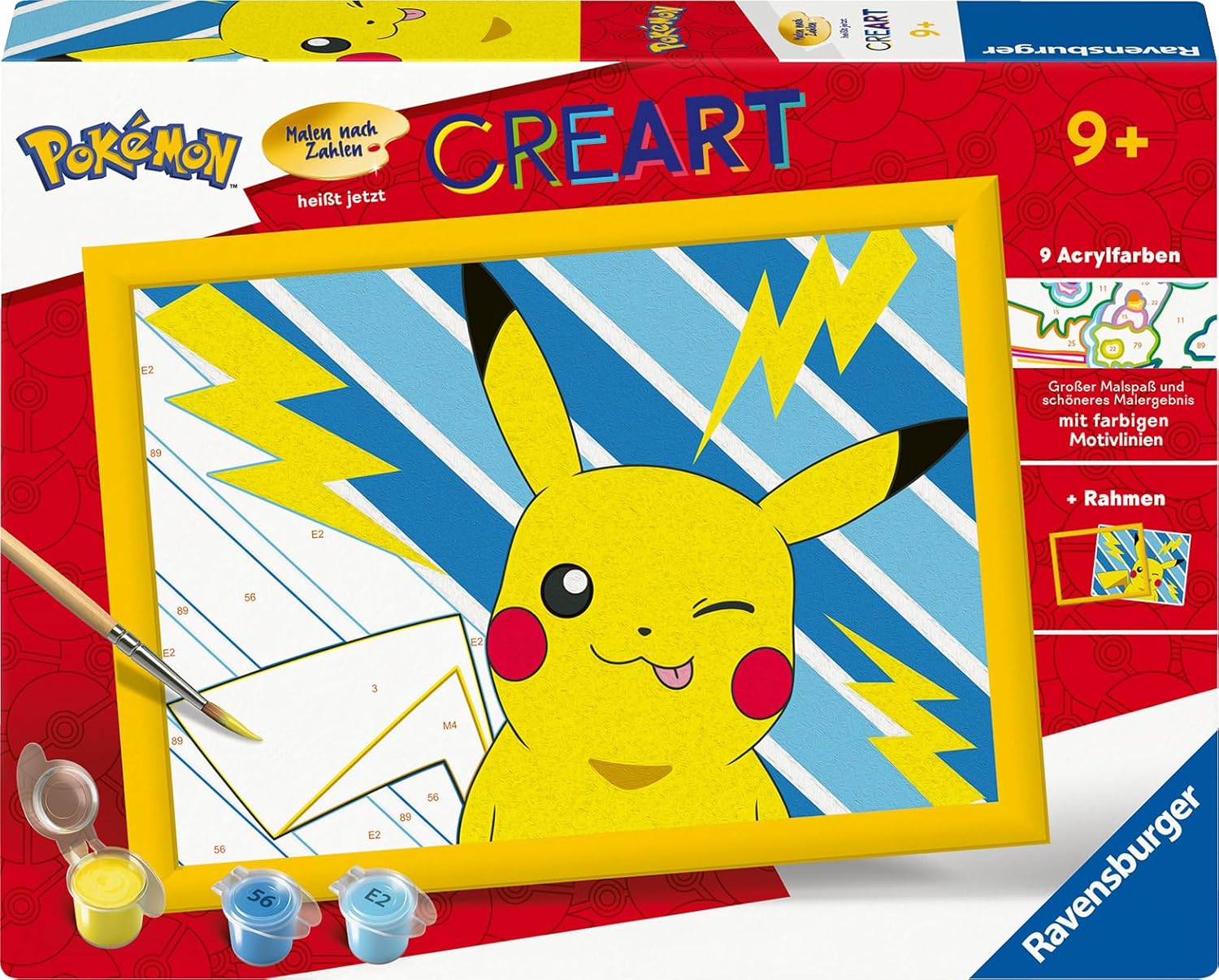 PokTmon Creart Paint By Numbers Painting Set Pikachu 18 X 24 Cm