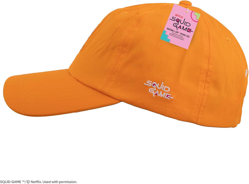 Cinereplicas Squid Game - Casquette Young-HEE - Tour de tête 54-60 cm - Licence Officielle Orange, Orange, Taille unique