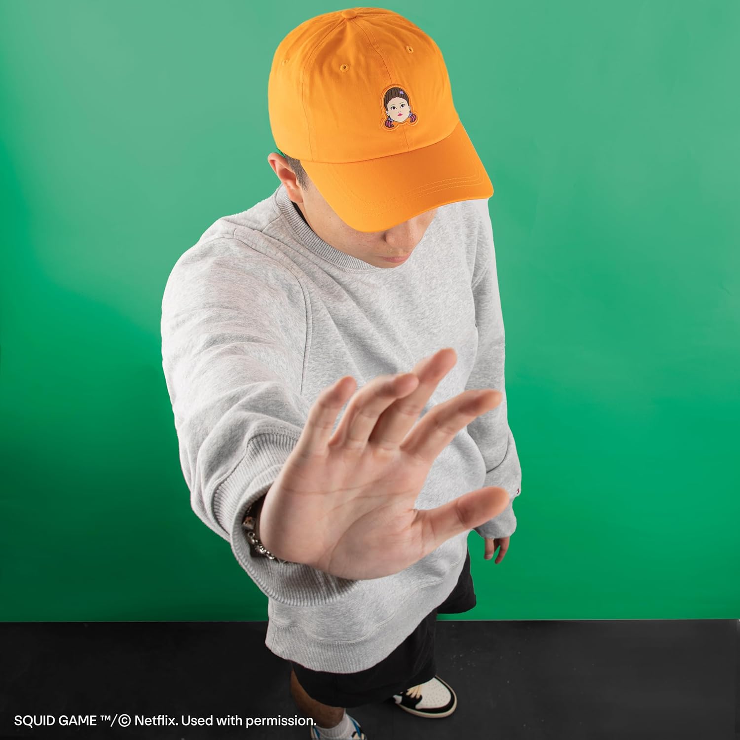 Cinereplicas Squid Game - Casquette Young-HEE - Tour de tête 54-60 cm - Licence Officielle Orange, Orange, Taille unique