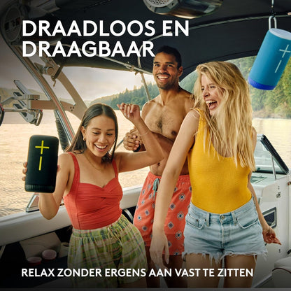 Ultimate Ears EVERBOOM Wireless Bluetooth Portable Speaker, Big Bass and Immersive 360-Degree Sound, Floatable Waterproof Speaker IP67, up to 20-Hour Battery and 55 m (180 ft) Range - Black, ULTIMATE EARS EVERBOOM, draagbare, draadloze Bluetooth speaker,