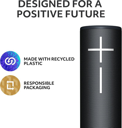 Ultimate Ears MEGABOOM 4 Portable Waterproof Bluetooth Speaker With Powerful 360-Degree Sound and Thundering Bass, Floating Speaker With 20-Hour Battery and 45 m (147 ft) Range - Black