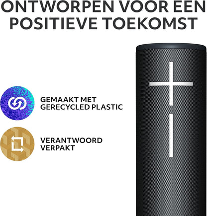 Ultimate Ears MEGABOOM 4 draagbare, waterdichte Bluetooth-speaker met krachtig 360-graden geluid en denderende bass, drijvende speaker met batterijduur van 20 uur en bereik van 45m - Zwart, Ultimate Ears MEGABOOM 4 Portable Waterproof Bluetooth Speaker Wi
