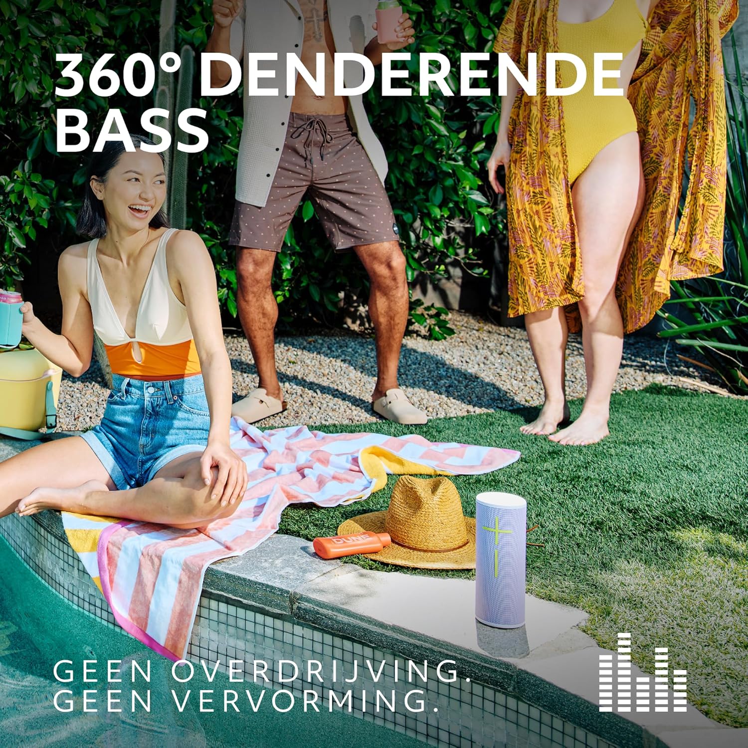 Ultimate Ears MEGABOOM 4 draagbare, waterdichte Bluetooth-speaker met krachtig 360-graden geluid en denderende bass, drijvende speaker met batterijduur van 20 uur en bereik van 45m - Zwart, Ultimate Ears MEGABOOM 4 Portable Waterproof Bluetooth Speaker Wi