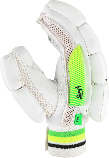 Kookaburra Kahuna 4.1 Batting Gloves - Size Adult right hand, Lime/White
