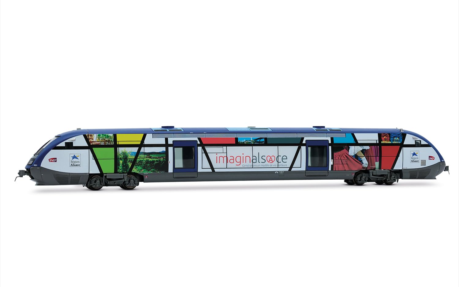 Jouef HJ2436 SNCF, X 73500 diesel railcar Alsace, ep. VI Diesel Locomotive