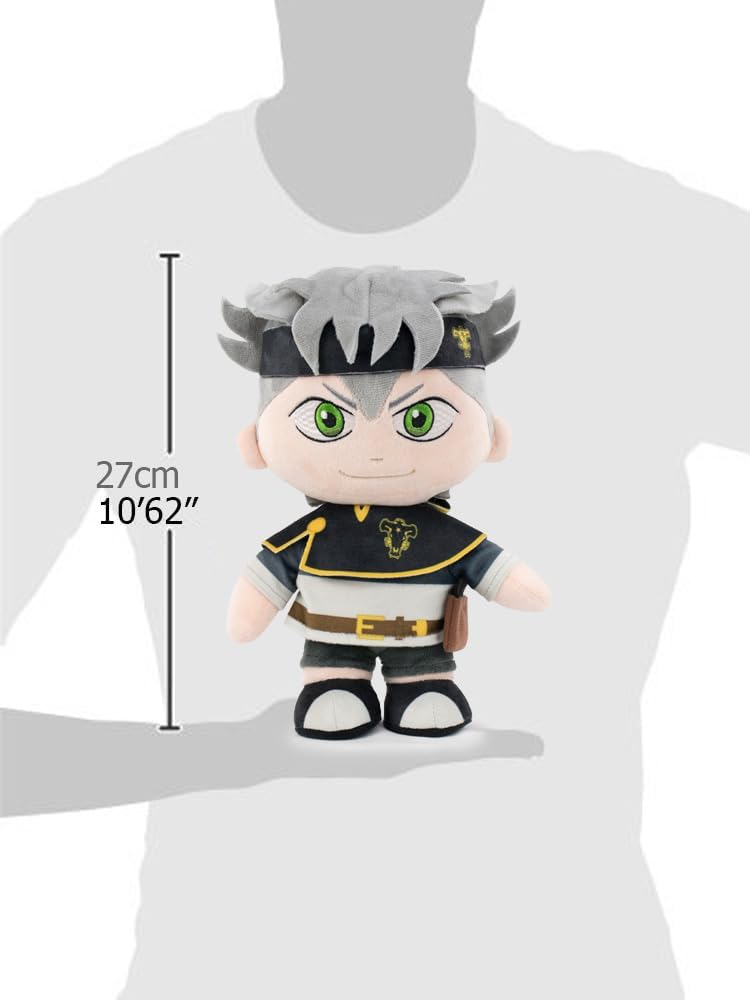 BARRADO Soft Toy of the Characters of Black Clover - 27cm, 10'62" - Asta, Yuno, Yami, Noelle- Super Soft Quality (Asta