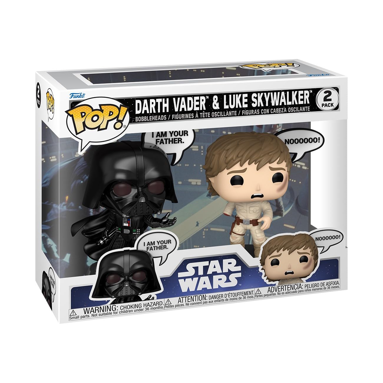 Funko POP! Star Wars: Sayings - Darth Vader & Luke 2PK - Collectable Vinyl Figure - Gift Idea - Official Merchandise - Toys for Kids & Adults - Movies Fans - Model Figure for Collectors and Display