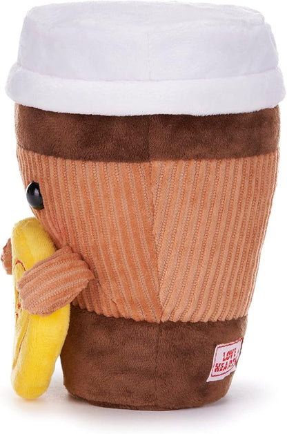 Swizzels Love Hearts 18cm "I LIKE YOU A LATTE" Coffee Cup Plush Soft Toy Gift